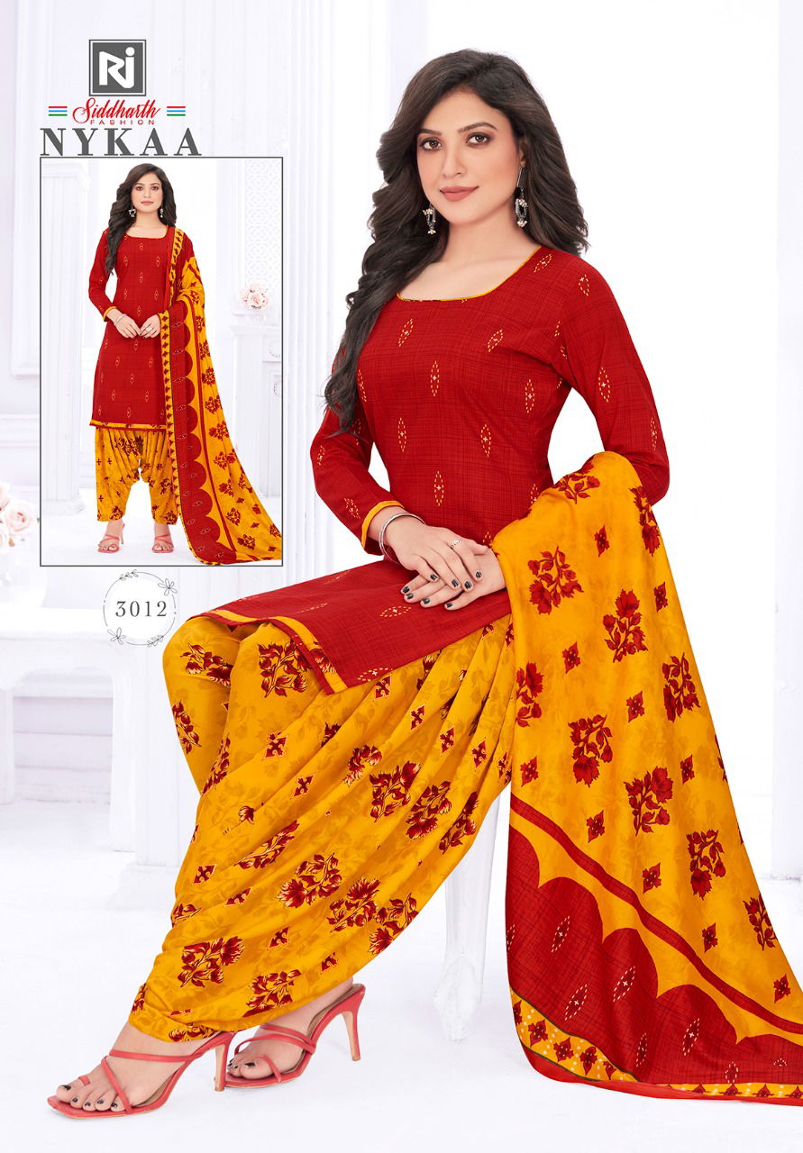 Siddharth Nykaa 3 Cotton Printed Daily Wear Ready Made Regular Wear Dress